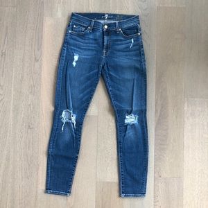 7FAM ankle skinny jeans